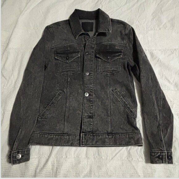 PAIGE M772H45-3527 BLACK DENIM JACKET SMALL NEW WITH TAGSRETAL $259